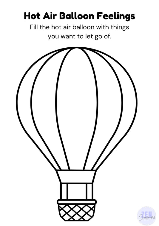 Letting Go Hot Air Balloon Resource Digital Download