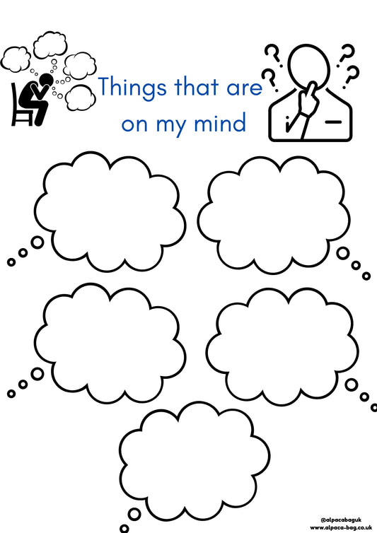 On my Mind Digital Download Worry Worksheet